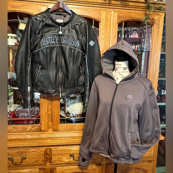 RARE‼️RARE‼️RARE‼️ Harley-Davidson® Willie G Leather Riding Jacket+Hoodie - Picture 2 of 15